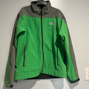 The North Face Vibrant Green and Charcoal Jacket